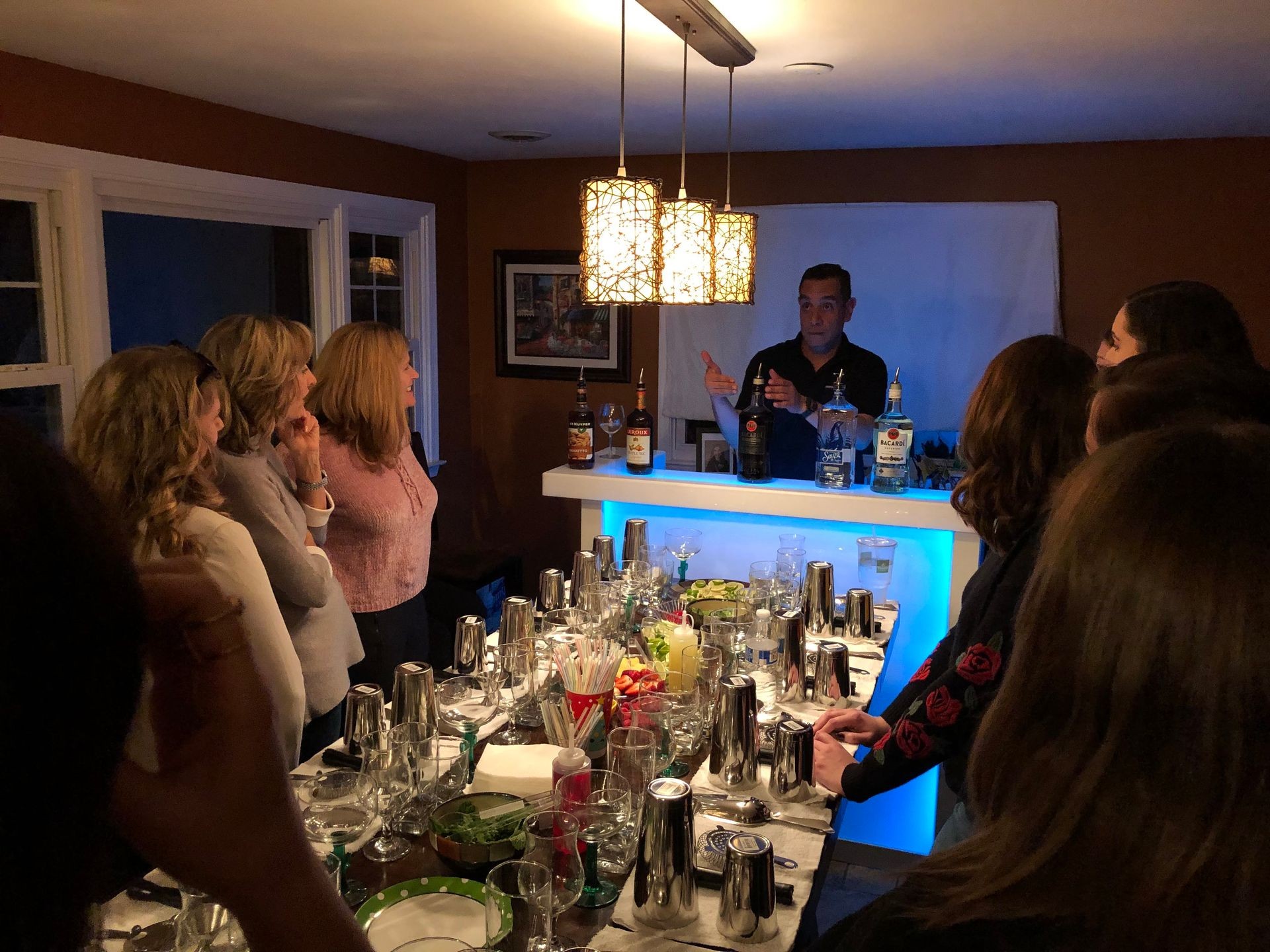 cocktail making classes Tampa, mixology experience for groups, team building Florida, interactive cocktail party